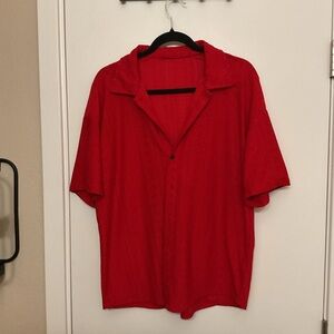Men's Red Short Sleeve Shirt